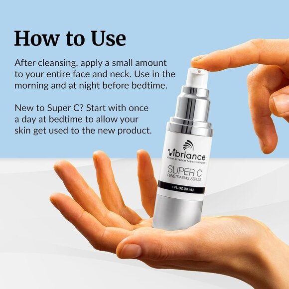 Super C Serum for Mature Skin - All-in-One Vitamin Formula Hydrates, Firms, Lift - Picture 3 of 8